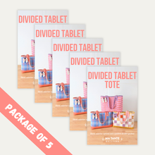 Load image into Gallery viewer, Divided Tablet Tote Pattern - Package of 5