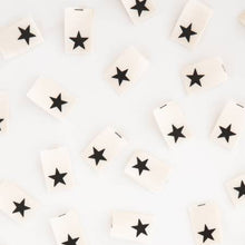 Load image into Gallery viewer, Sarah Hearts - Black Stars - Organic Cotton Labels