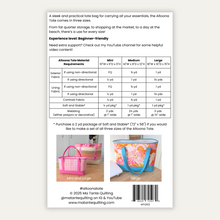 Load image into Gallery viewer, Altoona Tote Pattern - Package of 5
