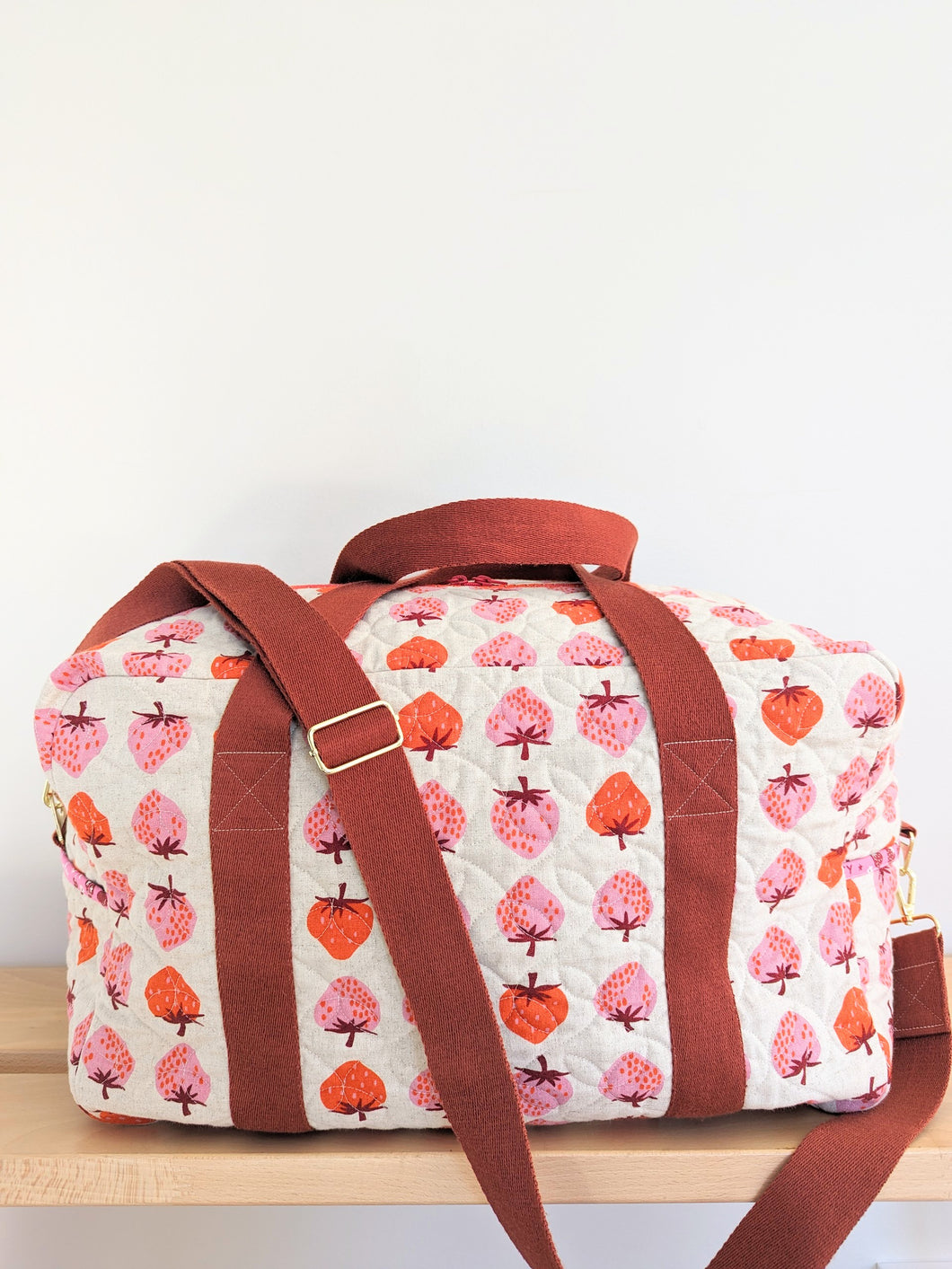 Strawberry and Friends Natural Doable Duffel - SAMPLE