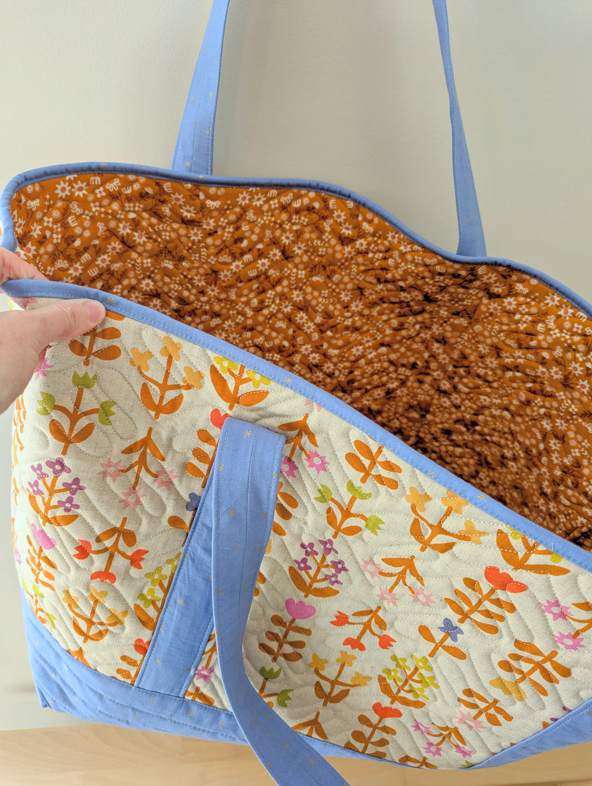 Altoona Tote - Large Purple and Floral