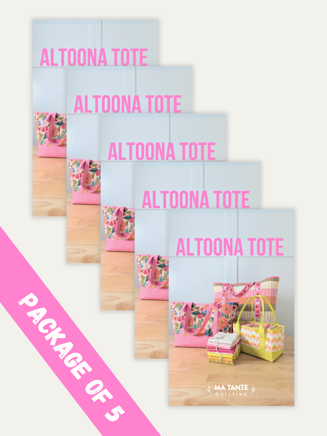 Altoona Tote Pattern - Package of 5